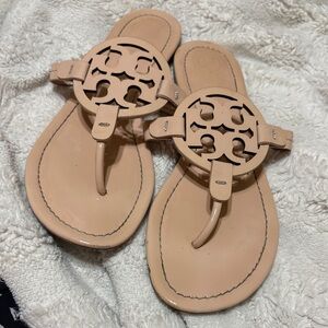 Tory Burch Nude Leather Sandals